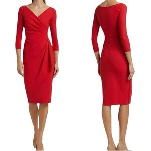 Chiara Boni Red Long Sleeve Dress